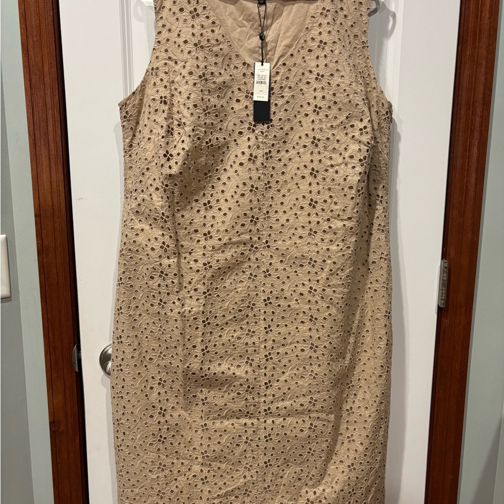 Talbots Elegant Khaki Sleeveless Dress NEW WITH TAGS!